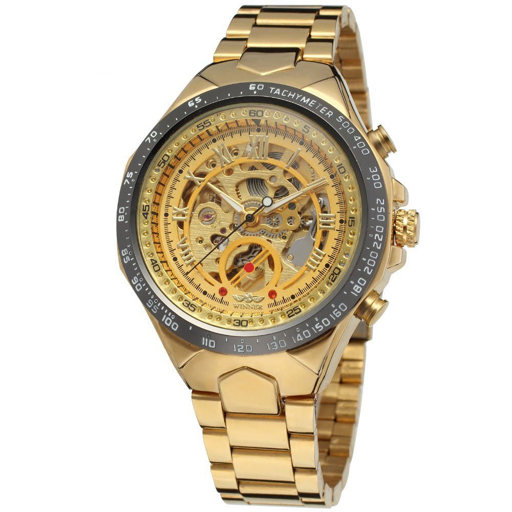 Montre Homme Automatique Personnalisée en Acier Plein à Cadran Creux, Style Mode - IVOIRART.COM