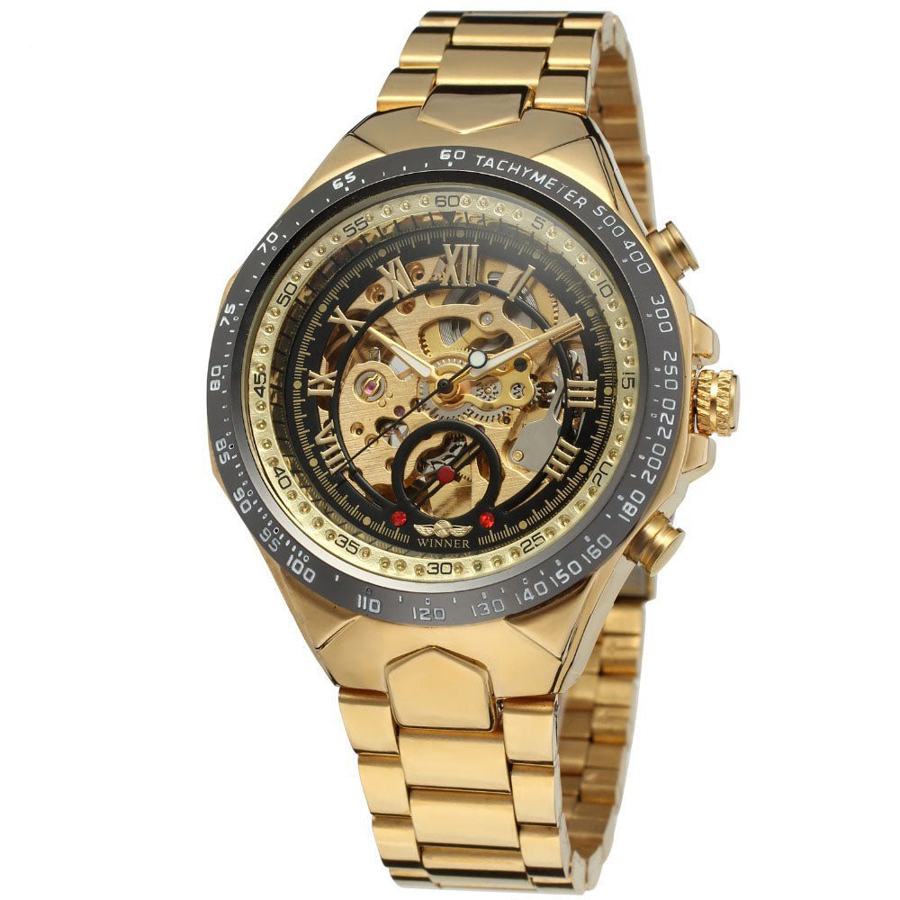Montre Homme Automatique Personnalisée en Acier Plein à Cadran Creux, Style Mode - IVOIRART.COM