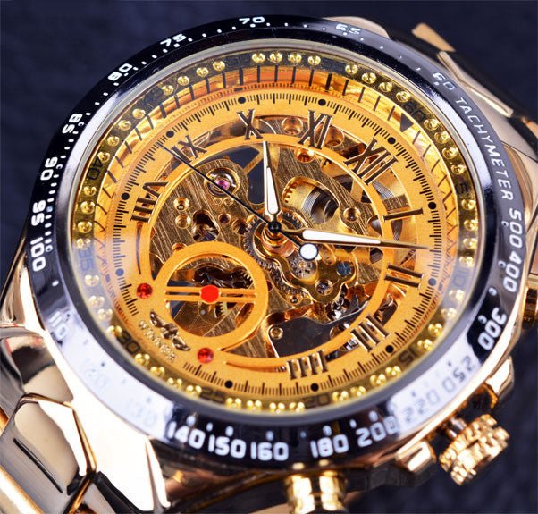 Montre Homme Automatique Personnalisée en Acier Plein à Cadran Creux, Style Mode - IVOIRART.COM