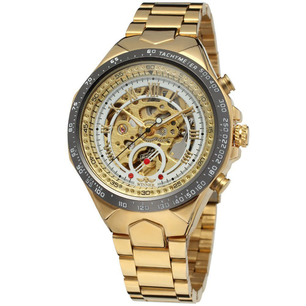 Montre Homme Automatique Personnalisée en Acier Plein à Cadran Creux, Style Mode - IVOIRART.COM