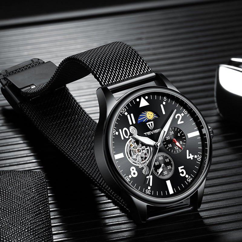 Montre Homme Étanche Mode Tendance Campus Étudiant Mouvement Mécanique - IVOIRART.COM