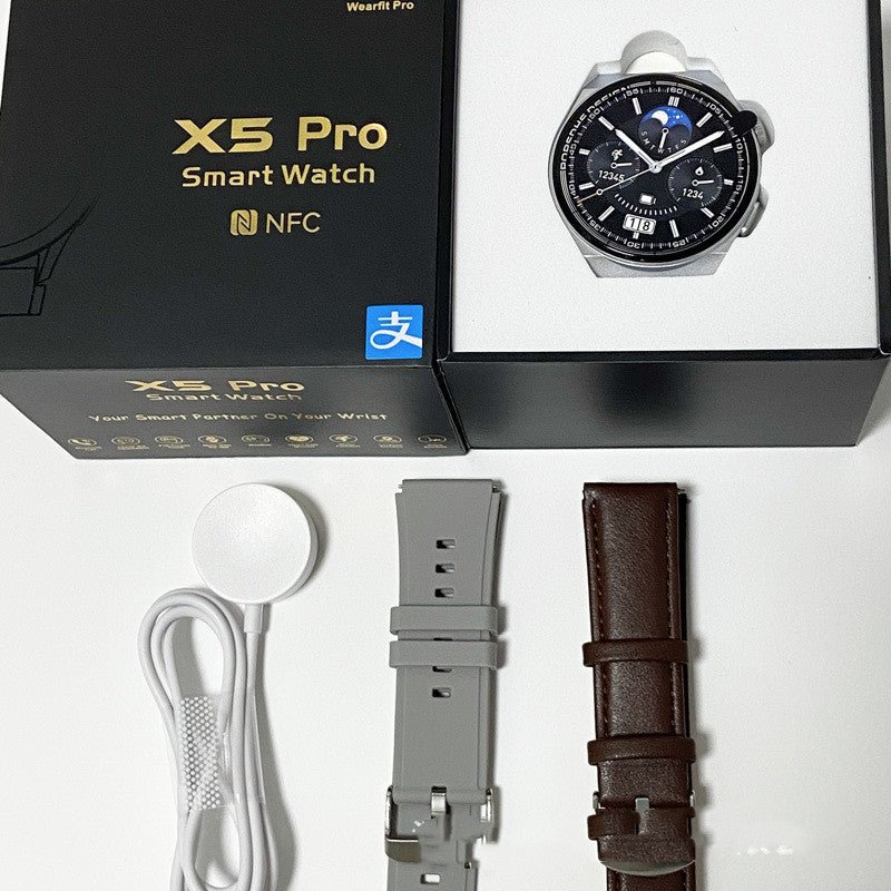 Montre Homme Intelligente Bluetooth Multifonction Compatible X5 PRO Noir et Argent - IVOIRART.COM