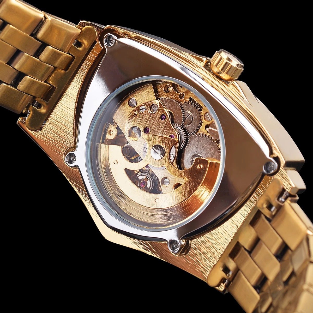 Montre Homme Mode Creuse en Acier Inoxydable avec Mouvement Mécanique - IVOIRART.COM