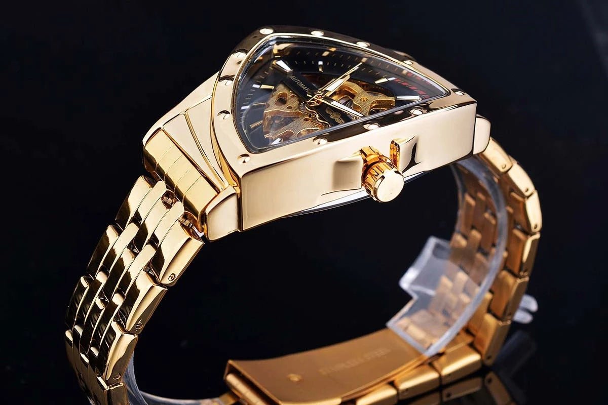 Montre Homme Mode Creuse en Acier Inoxydable avec Mouvement Mécanique - IVOIRART.COM
