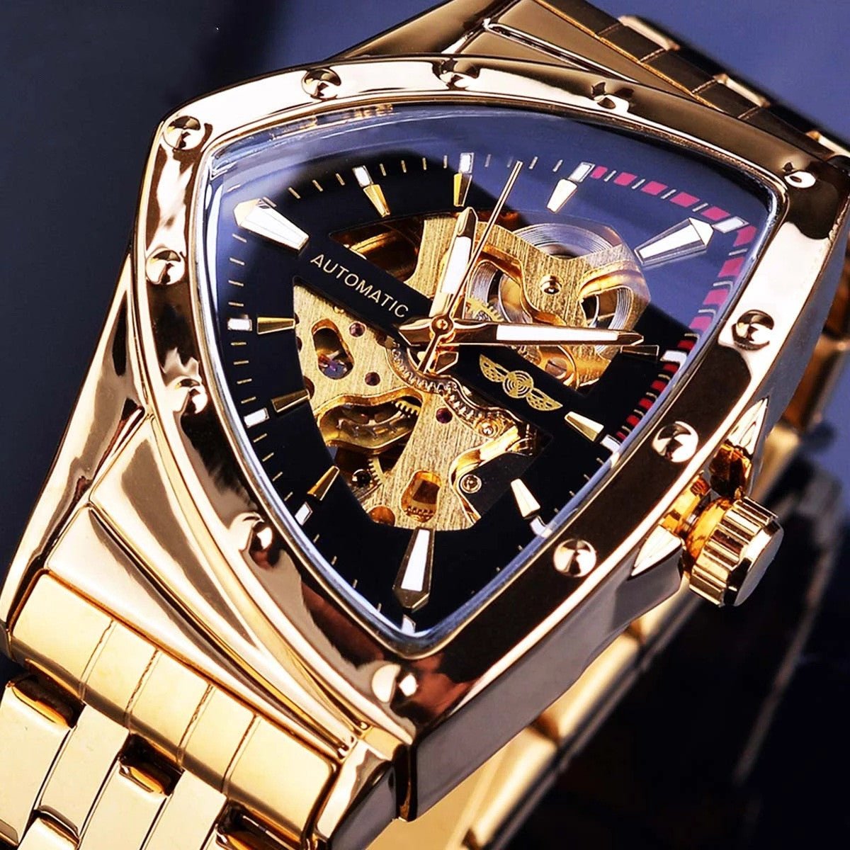 Montre Homme Mode Creuse en Acier Inoxydable avec Mouvement Mécanique - IVOIRART.COM