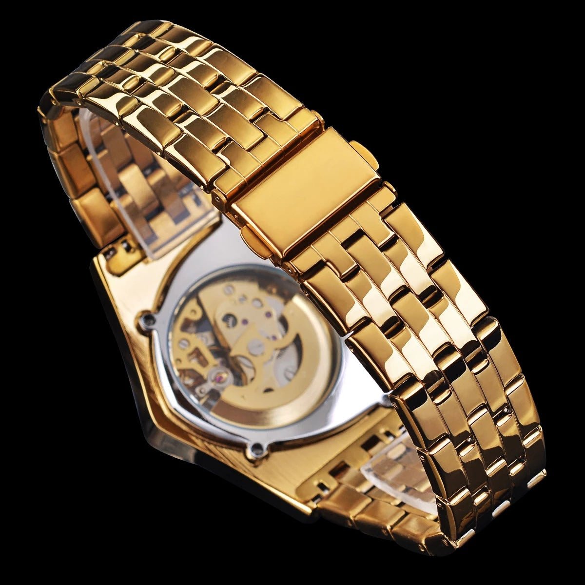 Montre Homme Mode Creuse en Acier Inoxydable avec Mouvement Mécanique - IVOIRART.COM