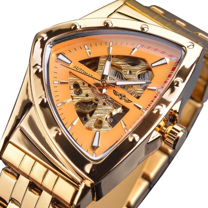 Montre Homme Mode Creuse en Acier Inoxydable avec Mouvement Mécanique - IVOIRART.COM
