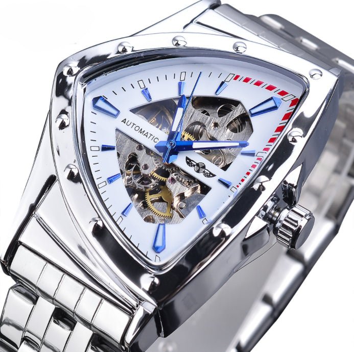 Montre Homme Mode Creuse en Acier Inoxydable avec Mouvement Mécanique - IVOIRART.COM