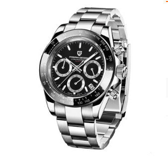 Montre homme Pagani Design 1644 multifonction en acier inoxydable étanche avec calendrier à quartz - IVOIRART.COM