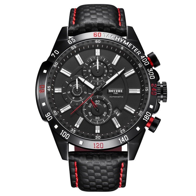 Montre Homme Sports Affaires Multifonction Grand Calendrier Lumineuse Étanche Mécanique Vibrante - IVOIRART.COM