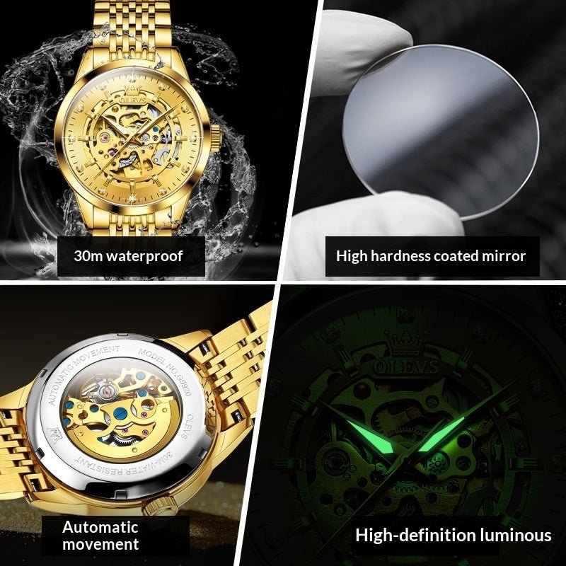 Montre Homme Squelette Mécanique Automatique Complète - Style Élégant et Professionnel - IVOIRART.COM