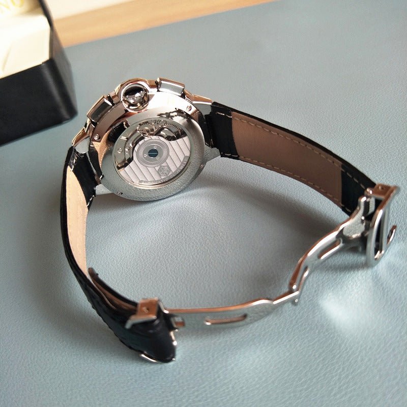 Montre Homme Tendance Mode Bracelet Bleu Clair Multifonction Automatique - IVOIRART.COM