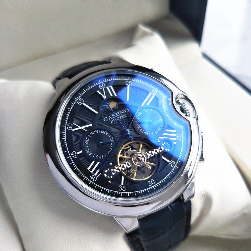 Montre Homme Tendance Mode Bracelet Bleu Clair Multifonction Automatique - IVOIRART.COM