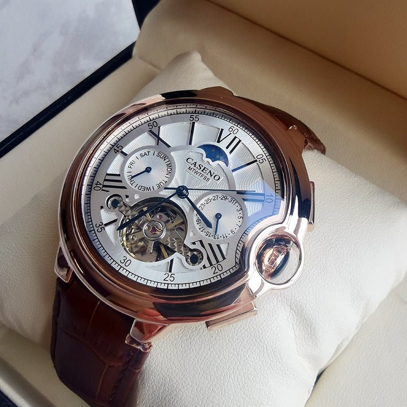 Montre Homme Tendance Mode Bracelet Bleu Clair Multifonction Automatique - IVOIRART.COM