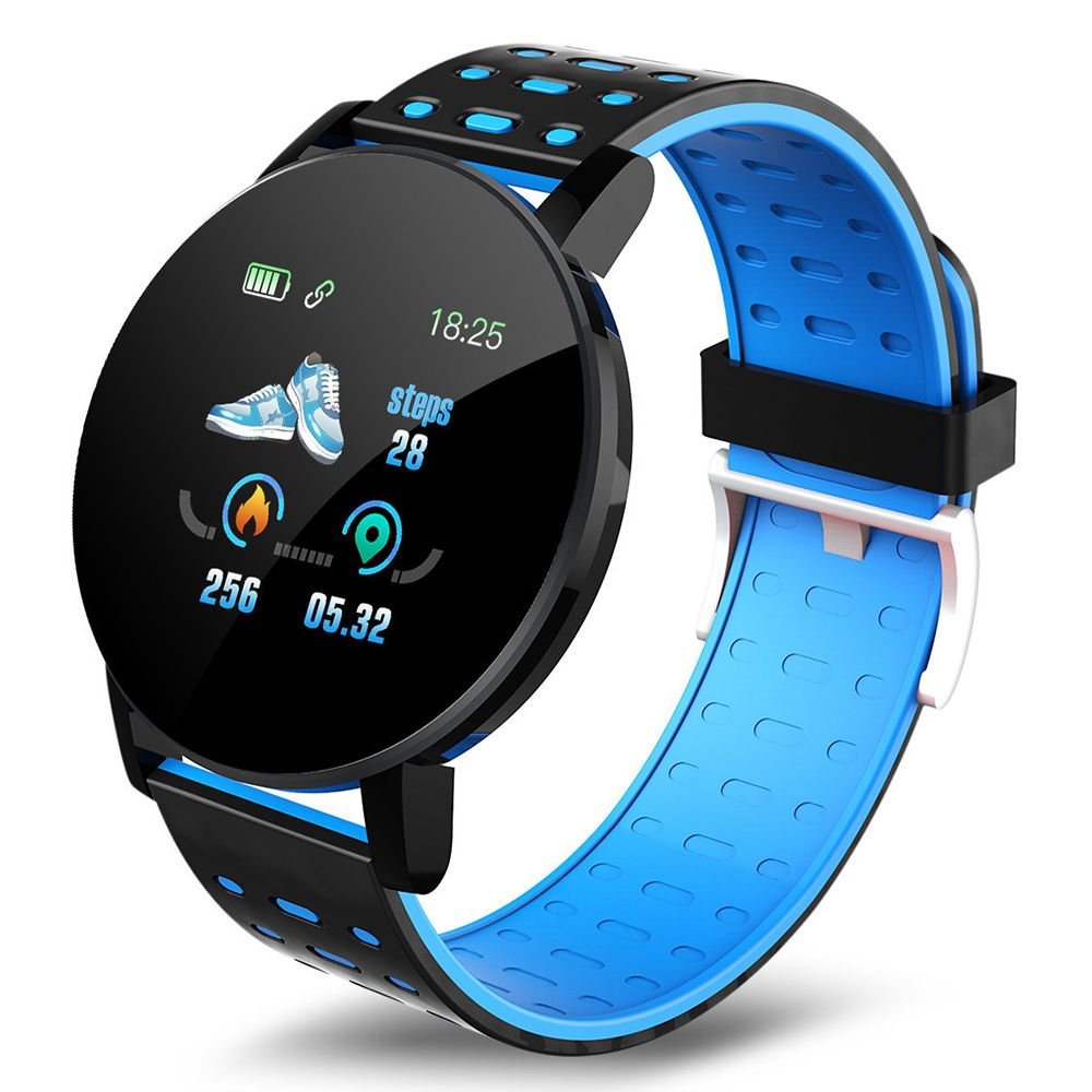 Montre intelligente Bluetooth modèle 119 Plus avec écran LED 1,3 pouces et bracelet TPU - IVOIRART.COM