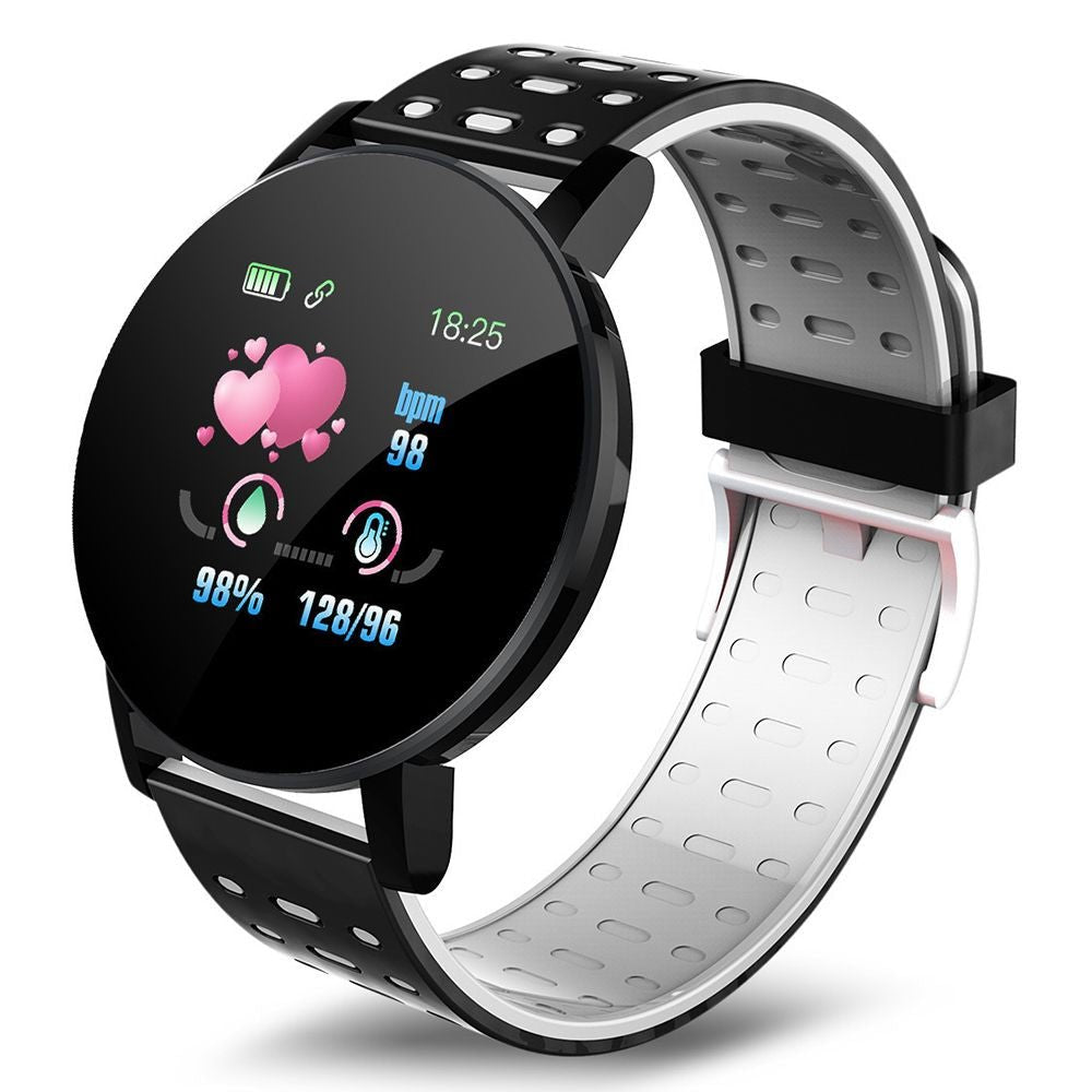 Montre intelligente Bluetooth modèle 119 Plus avec écran LED 1,3 pouces et bracelet TPU - IVOIRART.COM