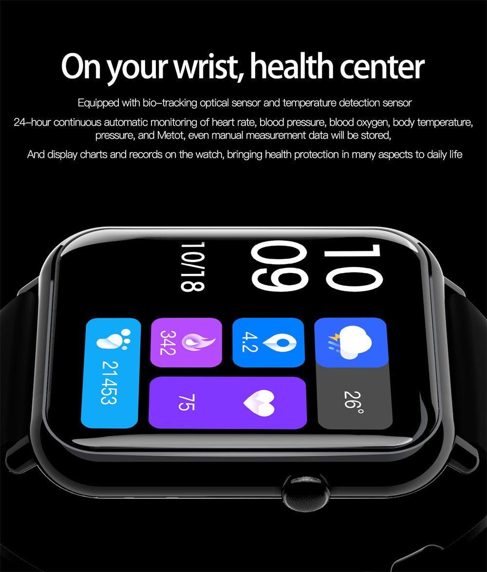 Montre intelligente étanche IP67 tactile avec Bluetooth 5.2 et écran TFT 1,69 pouces - IVOIRART.COM