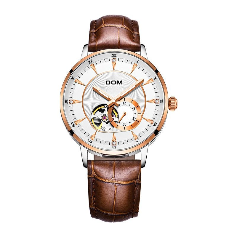 Montre lumineuse pour homme élégante avec mouvement mécanique suisse DOM - IVOIRART.COM