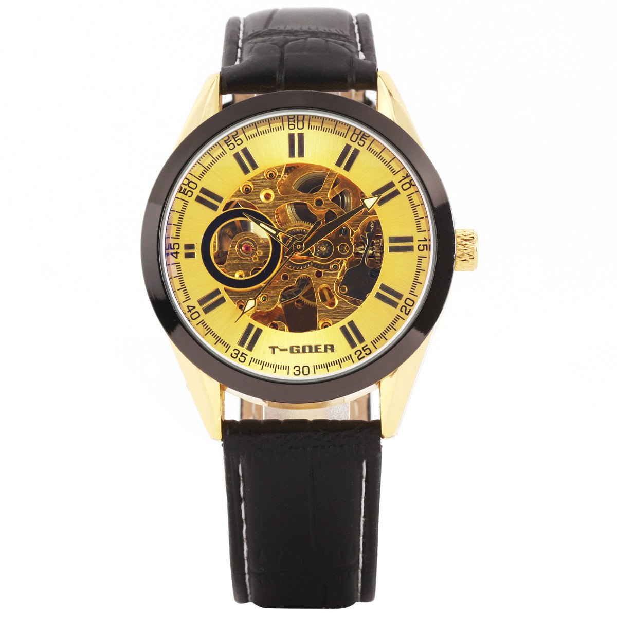 Montre mécanique automatique à affichage par pointeur circulaire creux 45mm - IVOIRART.COM