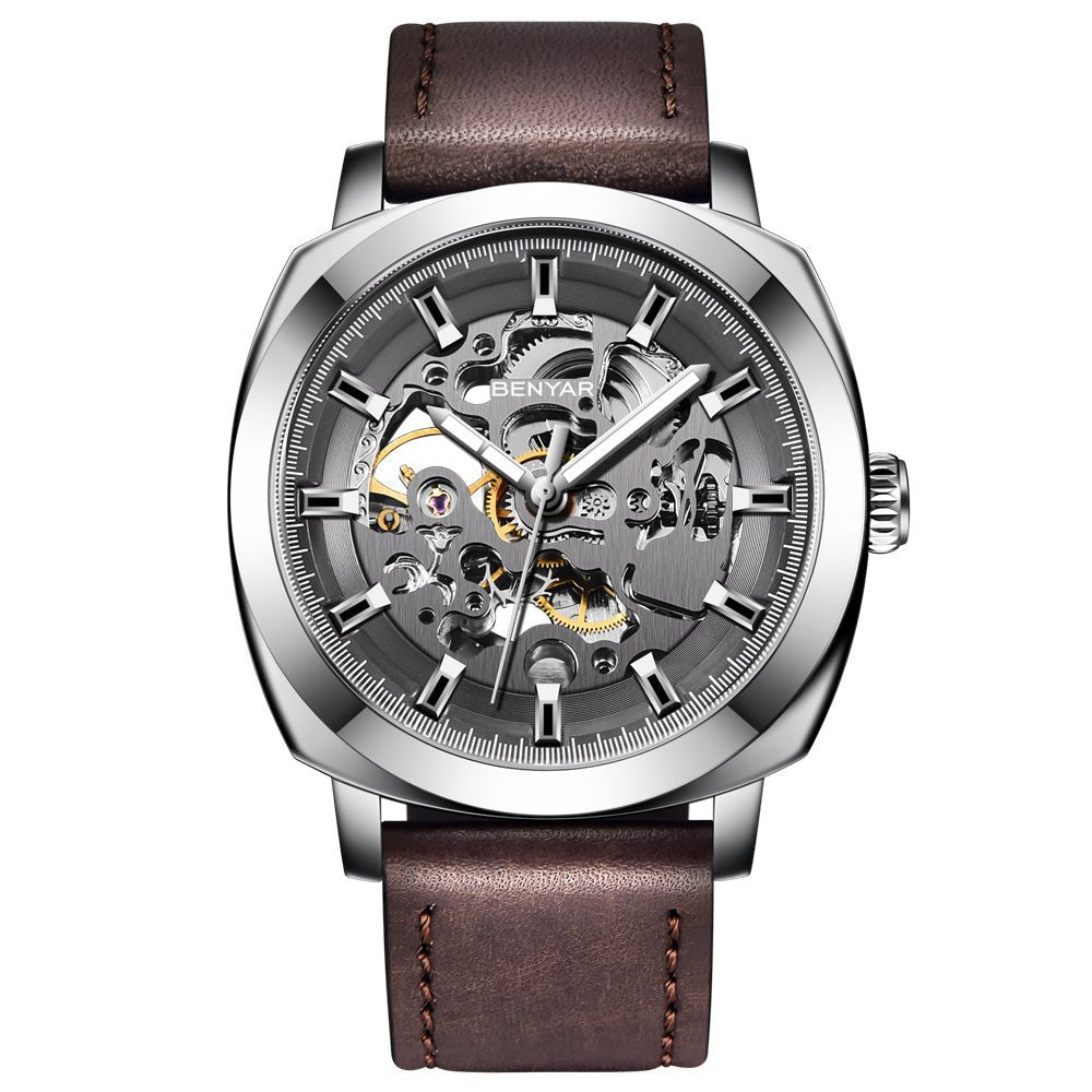 Montre mécanique automatique ajourée étanche pour homme, montre de mode élégante - IVOIRART.COM