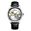 Montre mécanique automatique créative pour homme avec cadran ajouré et bracelet en silicone - IVOIRART.COM