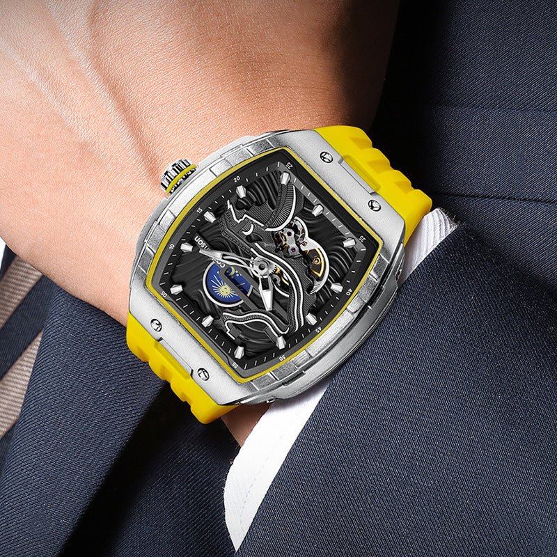 Montre mécanique automatique creuse pour homme, lumineuse et étanche - IVOIRART.COM