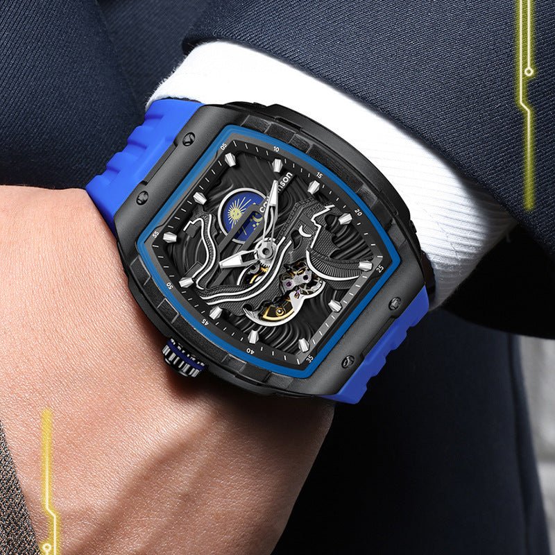 Montre mécanique automatique creuse pour homme, lumineuse et étanche - IVOIRART.COM
