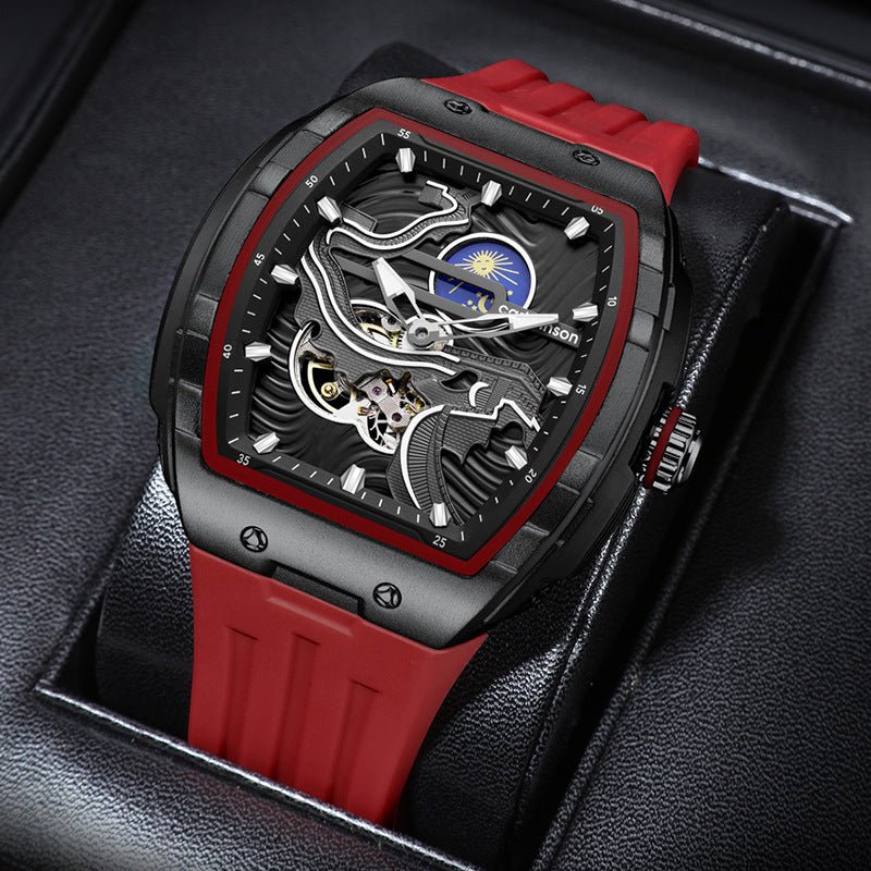 Montre mécanique automatique creuse pour homme, lumineuse et étanche - IVOIRART.COM