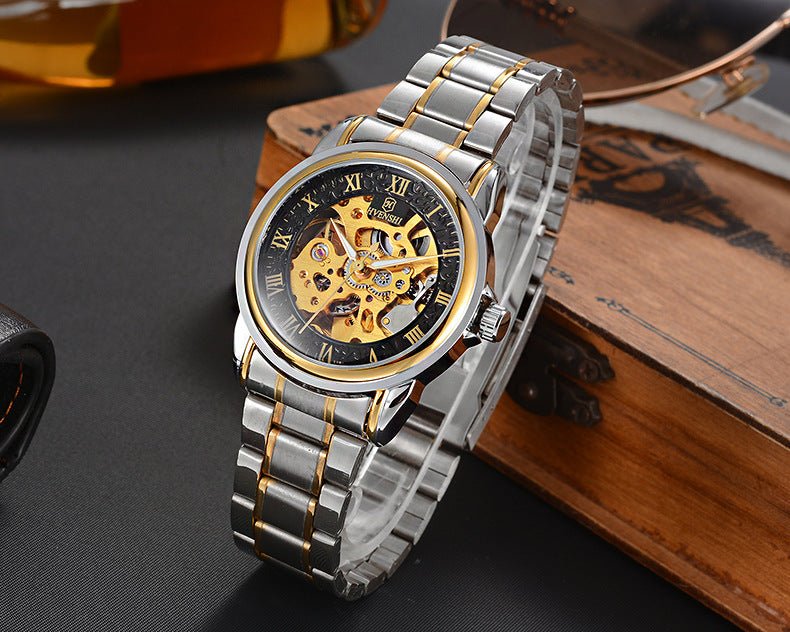 Montre mécanique automatique double face à cadran ouvert - élégance et précision - IVOIRART.COM
