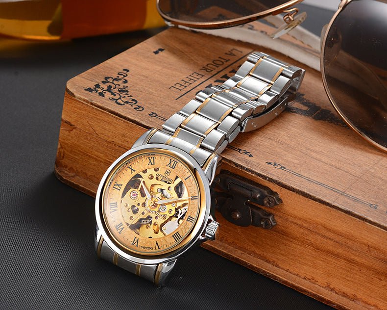 Montre mécanique automatique double face à cadran ouvert - élégance et précision - IVOIRART.COM