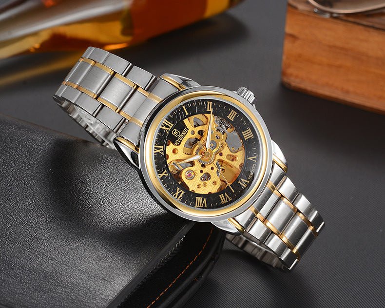 Montre mécanique automatique double face à cadran ouvert - élégance et précision - IVOIRART.COM