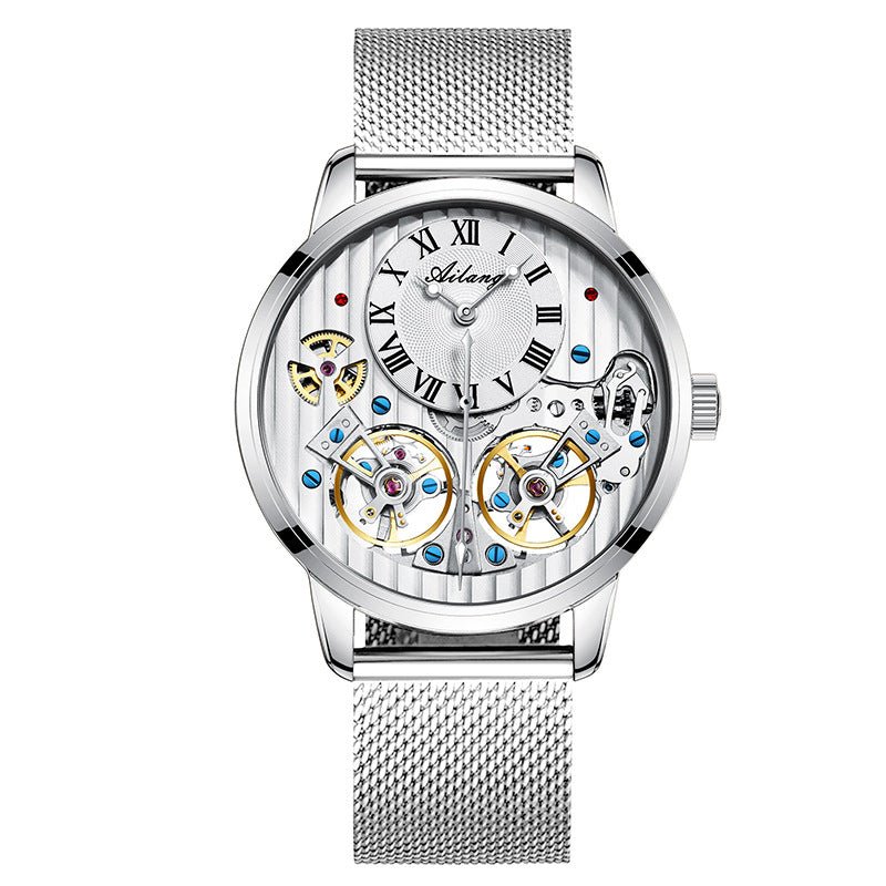 Montre Mécanique Automatique Double Tourbillon pour Homme Élégante et Précise - IVOIRART.COM