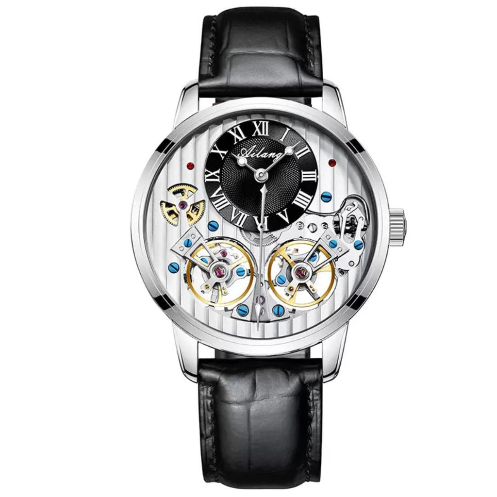 Montre Mécanique Automatique Double Tourbillon pour Homme Élégante et Précise - IVOIRART.COM