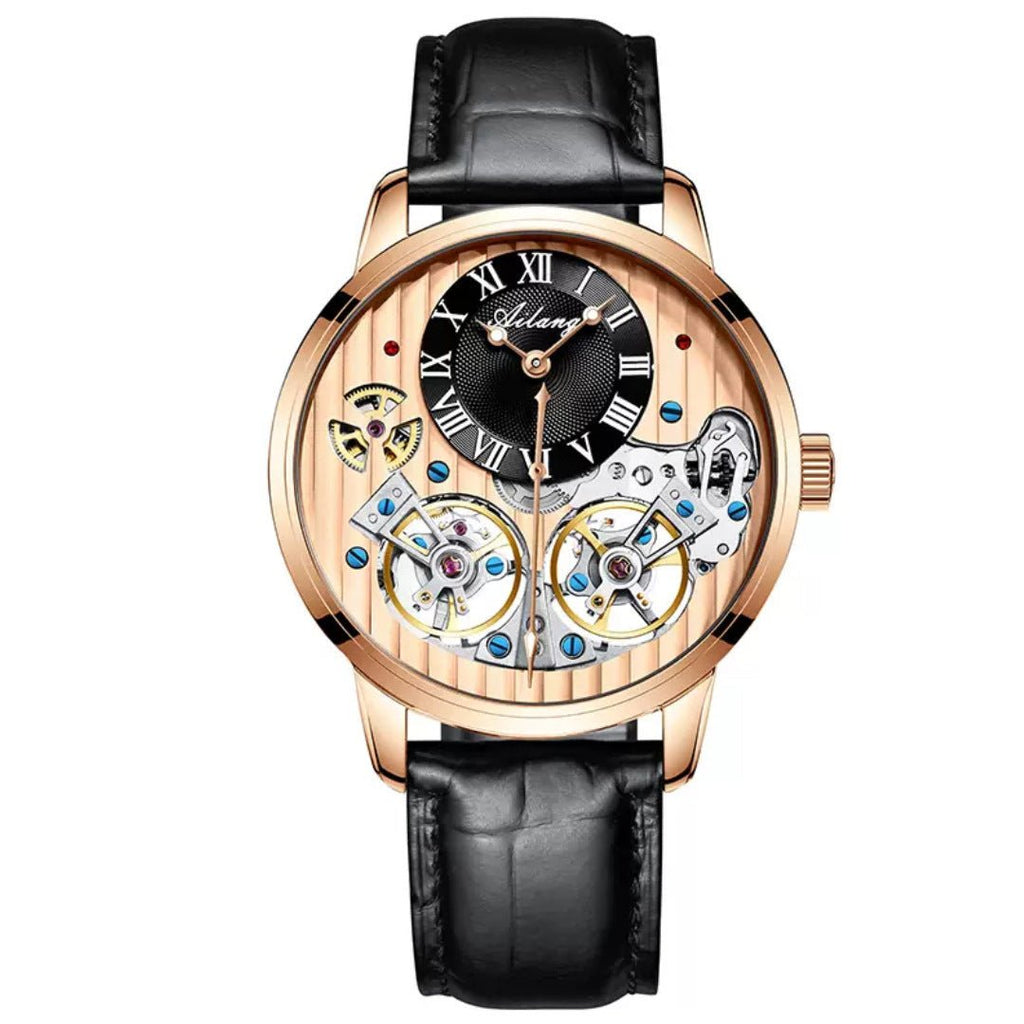 Montre Mécanique Automatique Double Tourbillon pour Homme Élégante et Précise - IVOIRART.COM