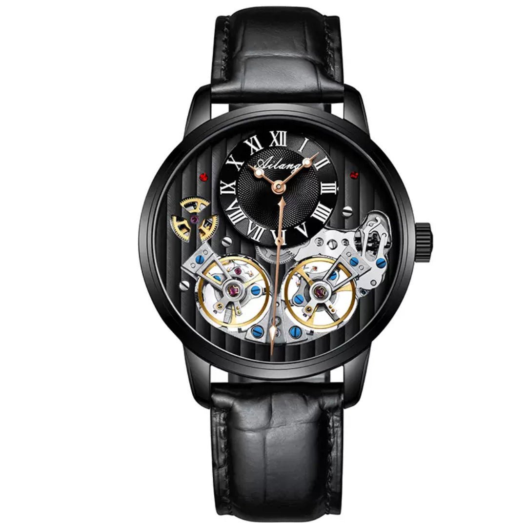 Montre Mécanique Automatique Double Tourbillon pour Homme Élégante et Précise - IVOIRART.COM