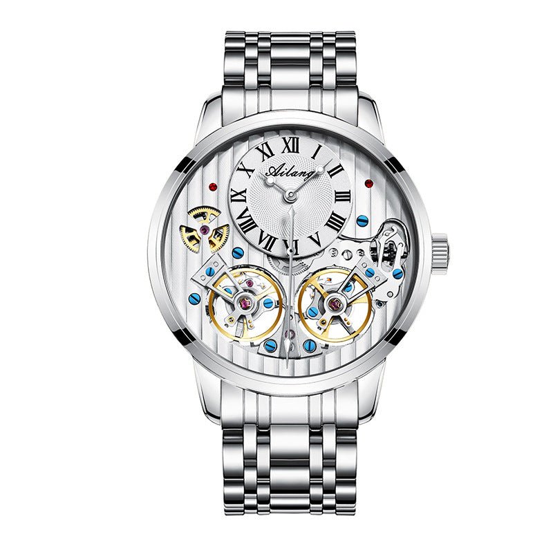 Montre Mécanique Automatique Double Tourbillon pour Homme Élégante et Précise - IVOIRART.COM