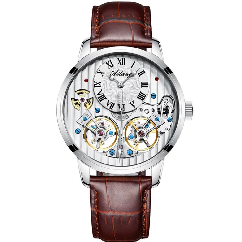 Montre Mécanique Automatique Double Tourbillon pour Homme Élégante et Précise - IVOIRART.COM