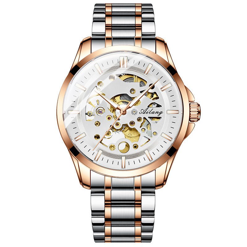 Montre mécanique automatique étanche à cadran ajouré pour homme, 42 mm - IVOIRART.COM
