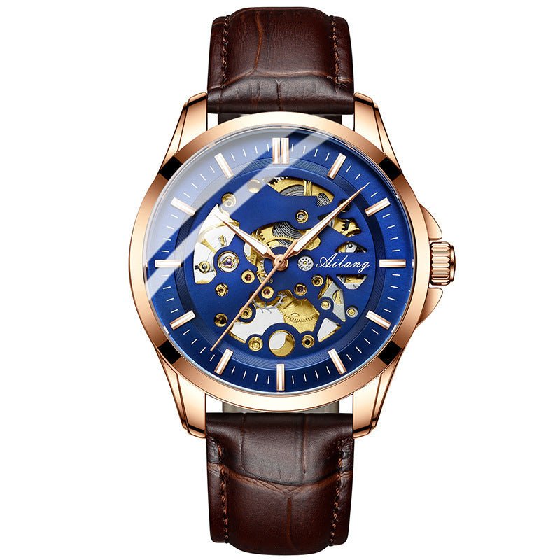 Montre mécanique automatique étanche à cadran ajouré pour homme, 42 mm - IVOIRART.COM