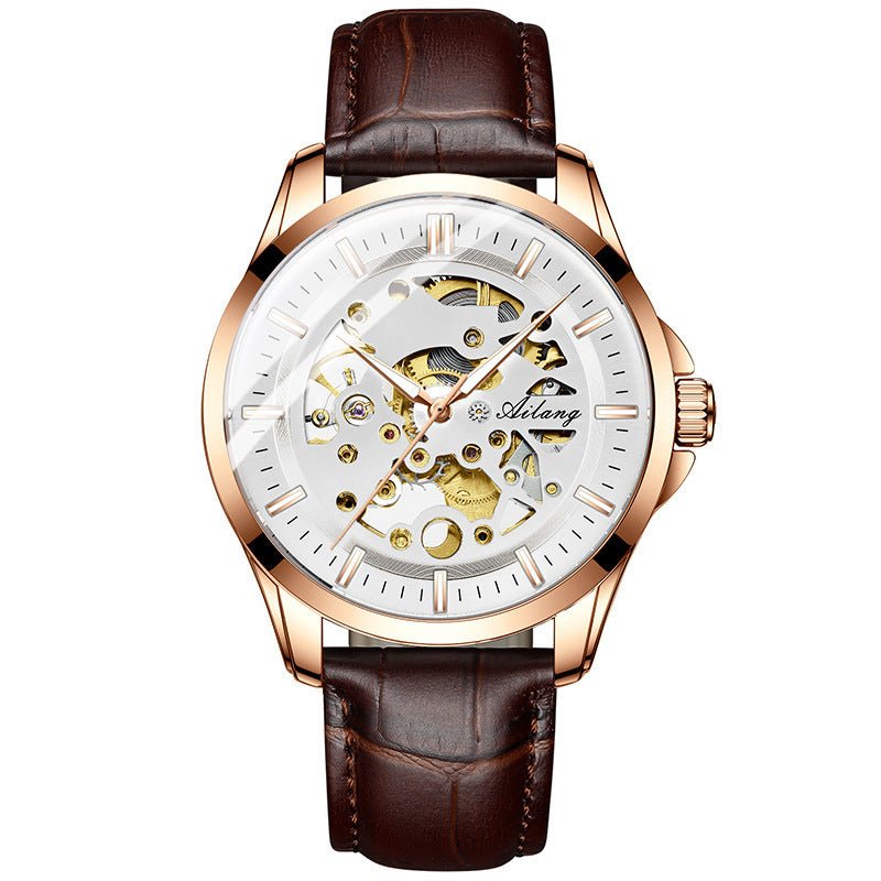 Montre mécanique automatique étanche à cadran ajouré pour homme, 42 mm - IVOIRART.COM