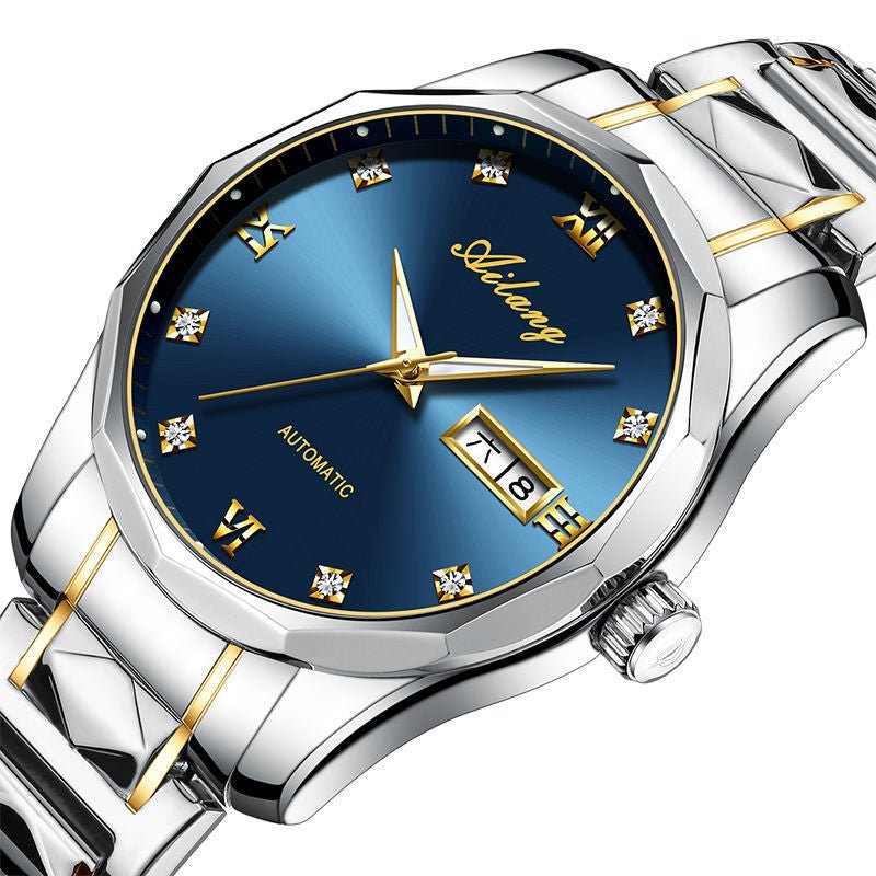 Montre Mécanique Automatique Étanche Homme Acier Inoxydable Lumineuse - IVOIRART.COM