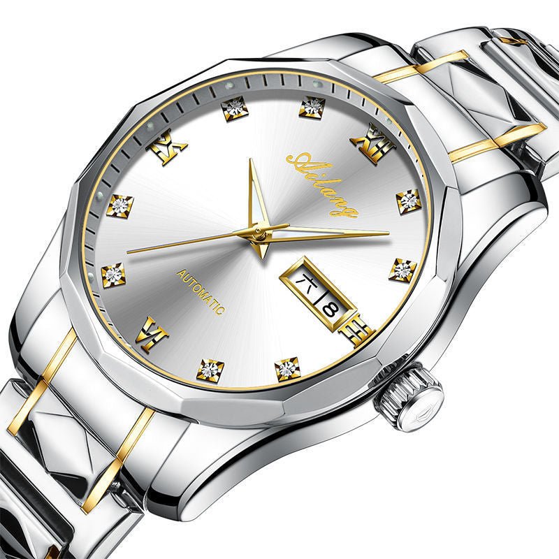 Montre Mécanique Automatique Étanche Homme Acier Inoxydable Lumineuse - IVOIRART.COM