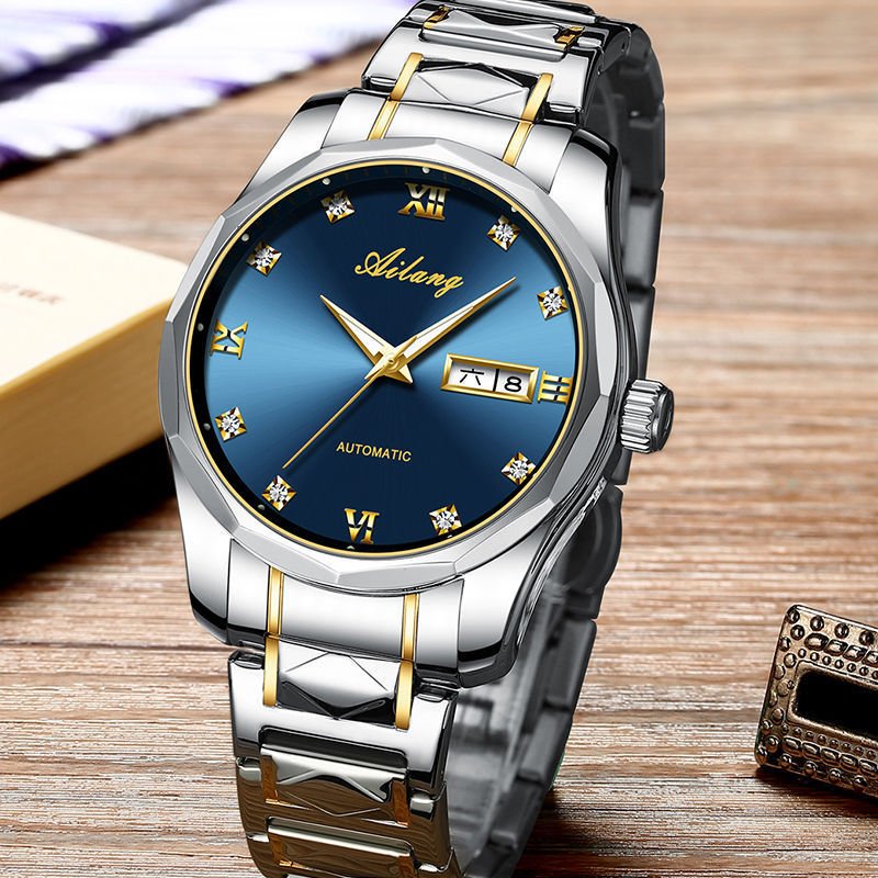 Montre Mécanique Automatique Étanche Homme Acier Inoxydable Lumineuse - IVOIRART.COM