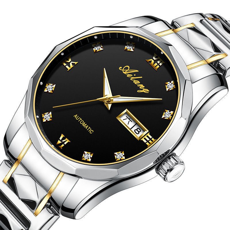 Montre Mécanique Automatique Étanche Homme Acier Inoxydable Lumineuse - IVOIRART.COM