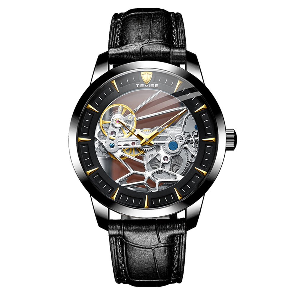 Montre mécanique automatique étanche pour homme avec cadran squelette élégant - IVOIRART.COM