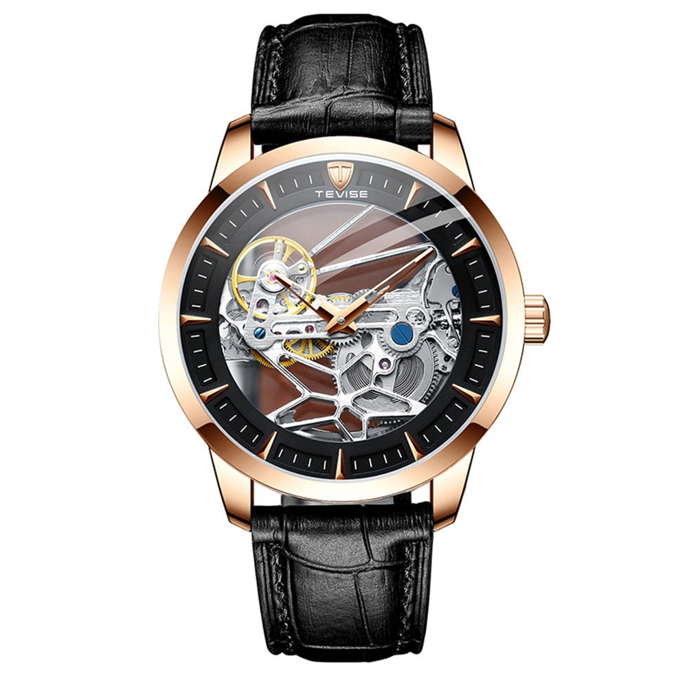 Montre mécanique automatique étanche pour homme avec cadran squelette élégant - IVOIRART.COM