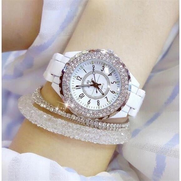 Montre Mécanique Automatique Femme Céramique Blanche Étudiante Élégante - IVOIRART.COM