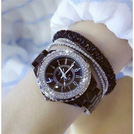 Montre Mécanique Automatique Femme Céramique Blanche Étudiante Élégante - IVOIRART.COM