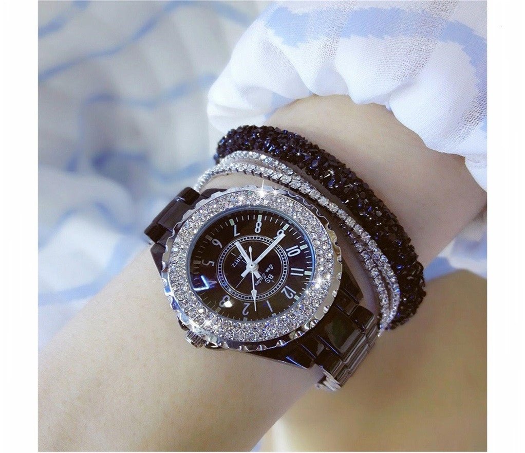 Montre Mécanique Automatique Femme Céramique Blanche Étudiante Élégante - IVOIRART.COM