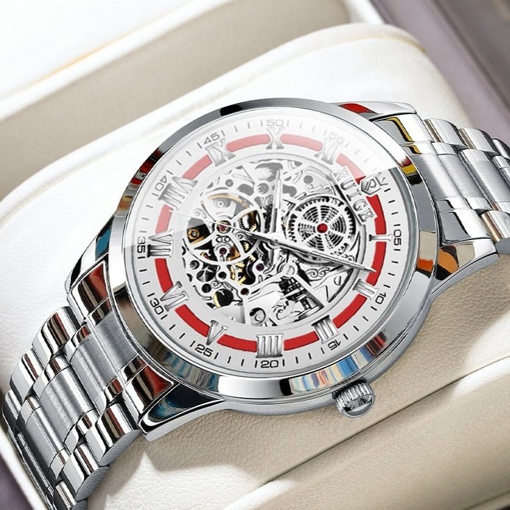 Montre Mécanique Automatique Homme Double Face Creuse Élégante et Moderne - IVOIRART.COM